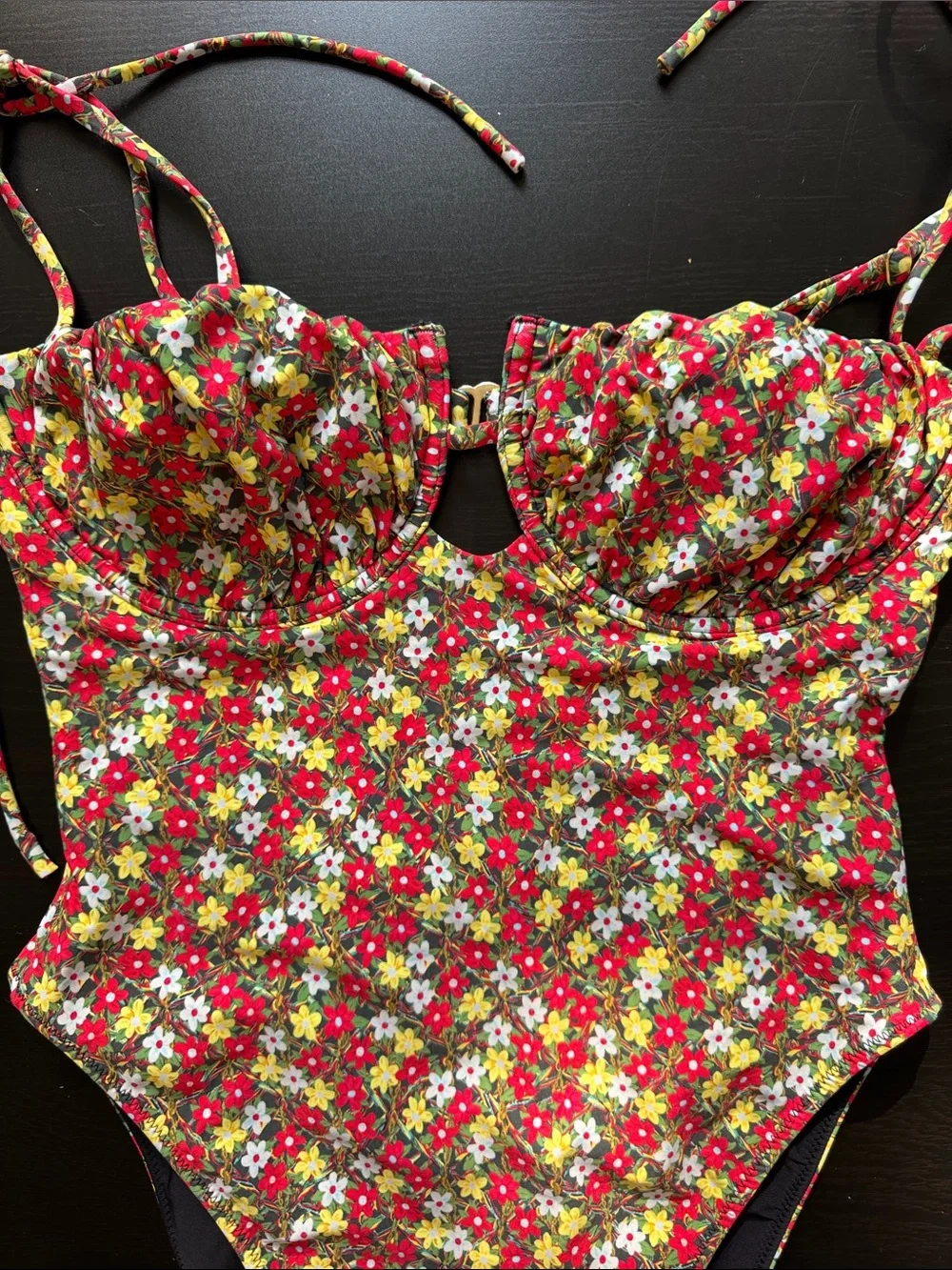Free People Montce x Jasmine Tookes Sienna Floral Petal Swimsuit Size M - NEW